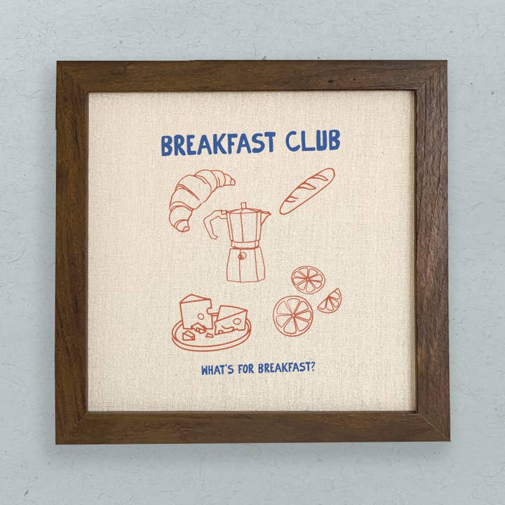 Breakfast Club - Letrero enmarcado para venta al por mayor de Boheme Bliss