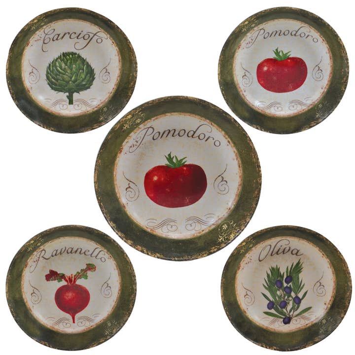 5 pc. Stoneware Pasta Sets Pomodoro © Color Bakery for wholesale by Certified International