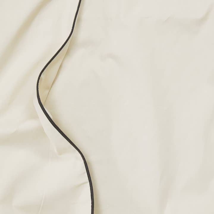 SUTRAM - Wholesale Duvet Cover - Duvet Cover in Contrast Edge, Canvas with Cinder