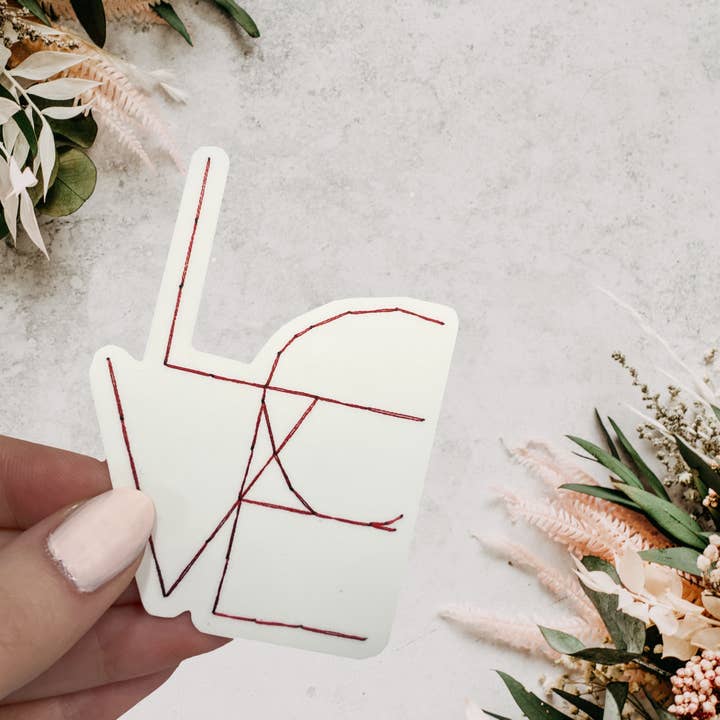 Embroidered LOVE Sticker for wholesale by Emily Faye Design Co.