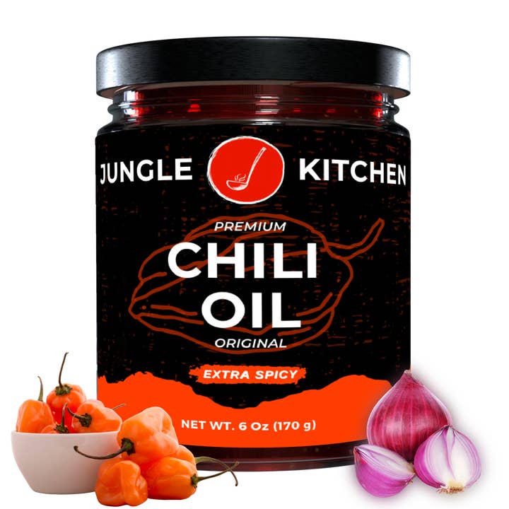 Extra Spicy Chili Oil for wholesale by Jungle Kitchen