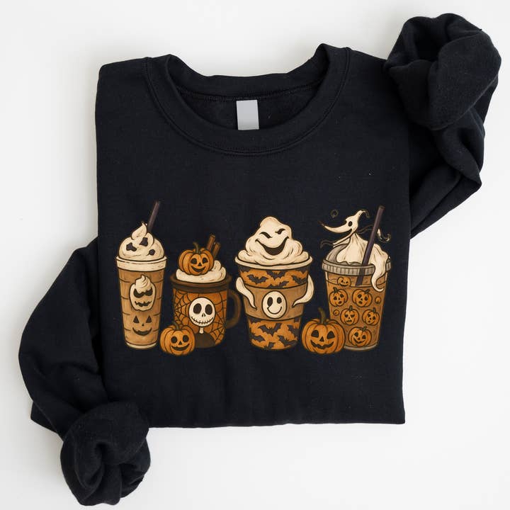 Sudadera Pesadilla Antes del Café - Jersey Amante del Café - Conjunto de Halloween para venta al por mayor de Kite and Crest