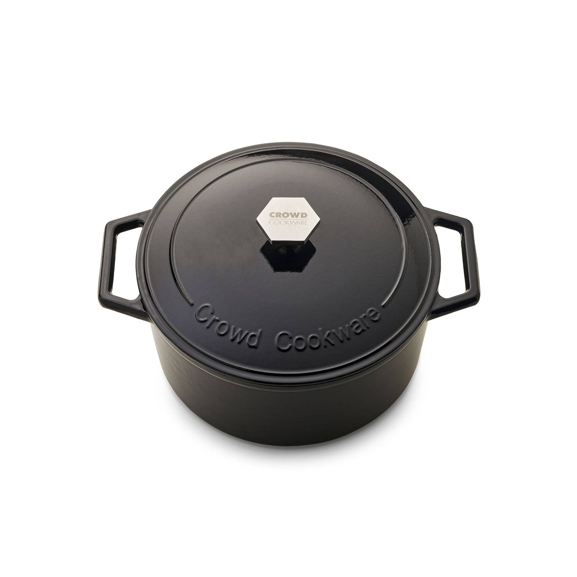 Crowd Company - Wholesale Cooking Pot - Black Dutch Oven |The Tasman Recycled Dutch Oven and Grill | Crowd Cookware