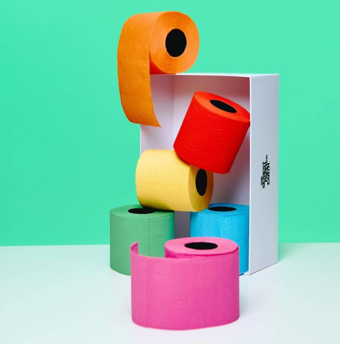 ROLL-LUX - Wholesale Toilet Paper - Case of 4 Multicolor Toilet Paper Gift boxes 3 Ply 6 Rolls6