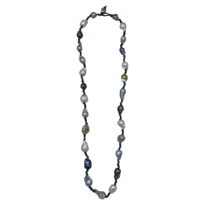 399-DM-07 | BOHEMIAN KNOTTY (DARK MIX ON GRAY) 42" for wholesale by Girl With A Pearl