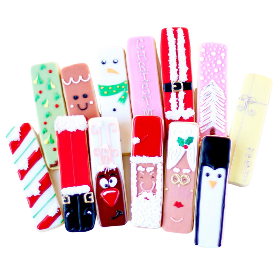 Sweet Sanctions LLC - Wholesale Cookie - 8 or 18 Pc. Christmas Cookie Sticks Gift Box Set2