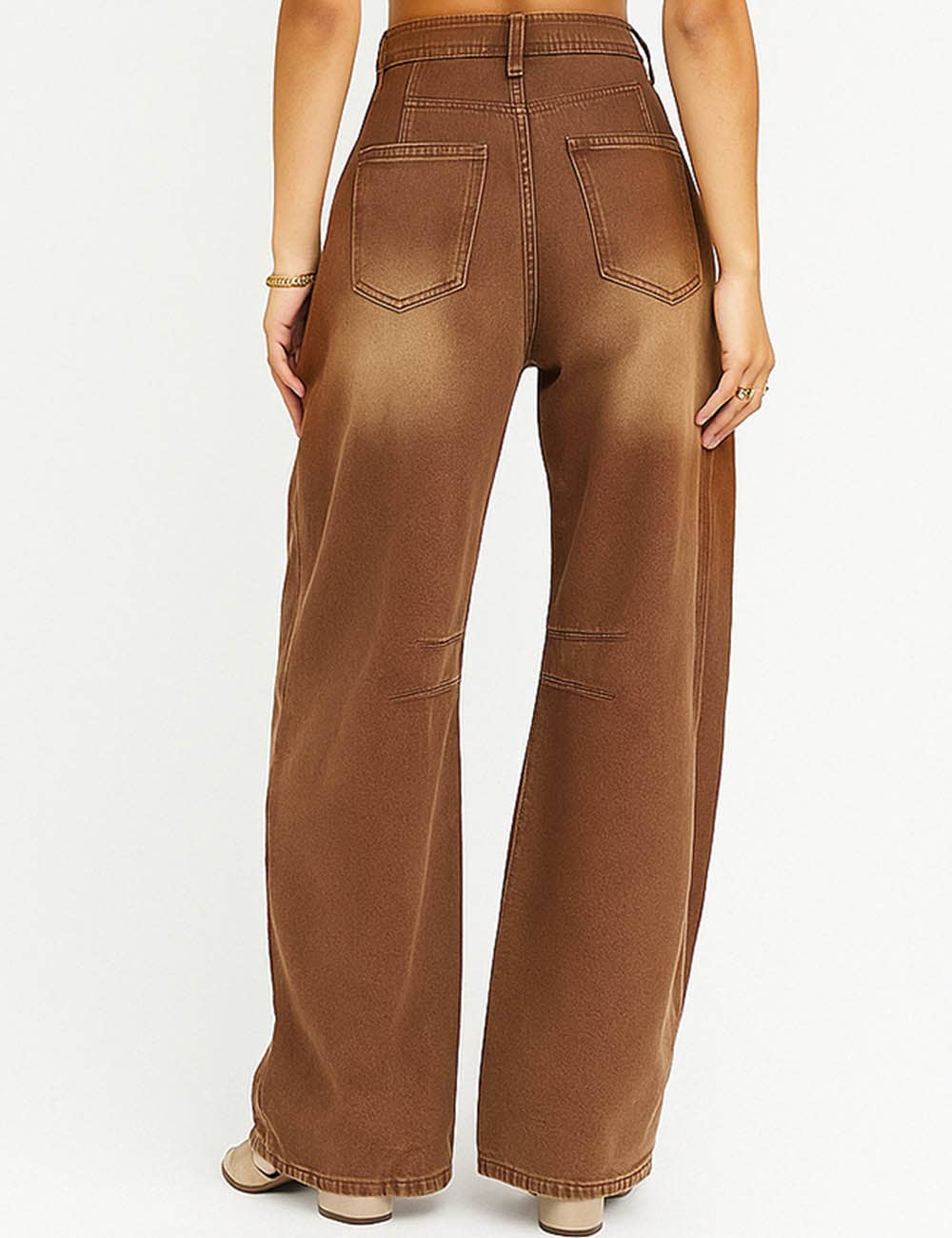 Sweetkama – Engroshandel Jeans - Dame – Damejeans med høj talje og vide ben i tøndeform, Barrel Denim SKP52227