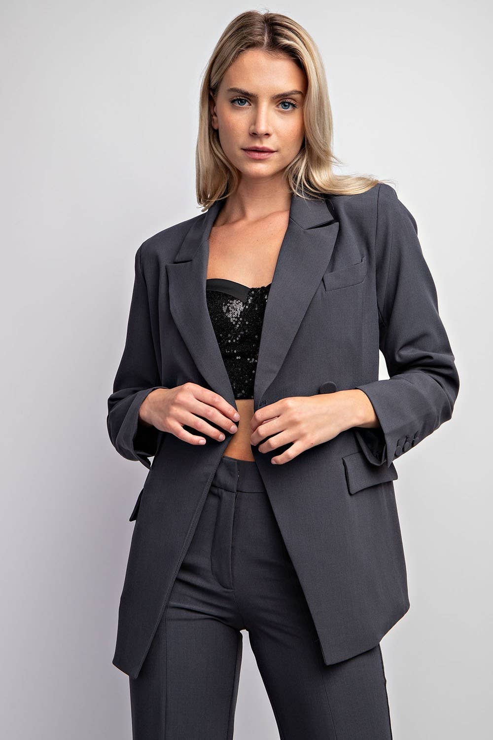 Edit by Nine - Vente Blazer – femme - Blazer Mj3781 Coupe Ajustée - Tenue Quotidienne2