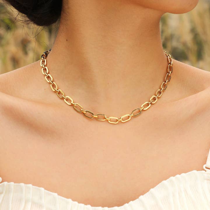 Koch La Ni Jewelry - Wholesale Link & Chain Necklace - 18K Gold Plated Luxe Link Necklace