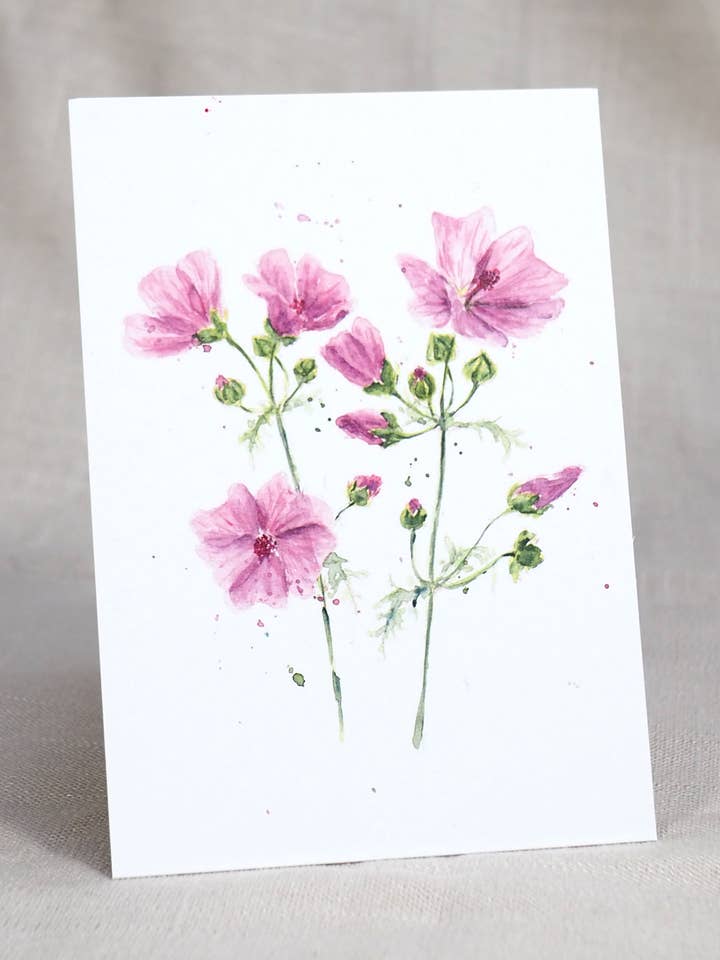 Mallow postcard for wholesale by Jona Art