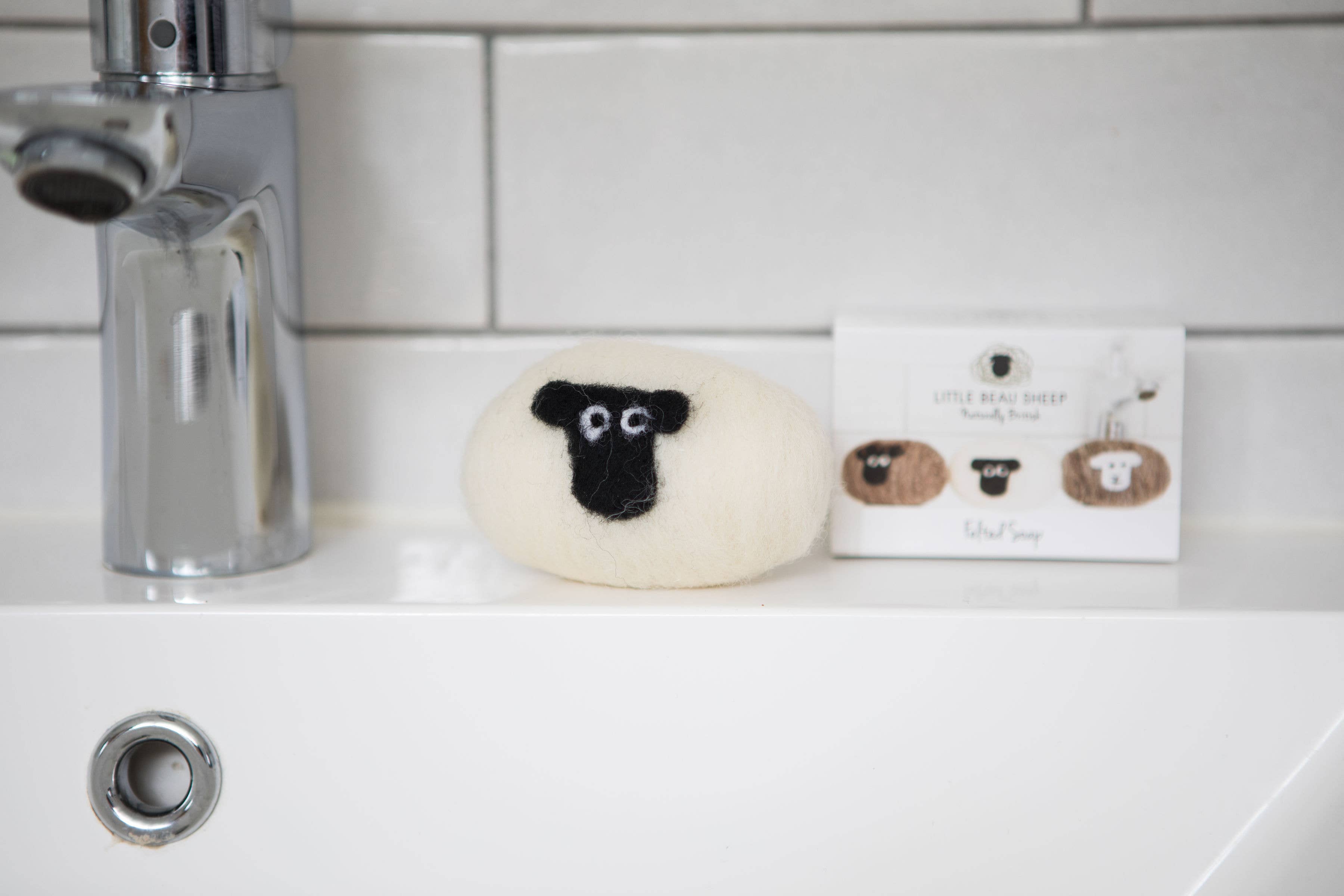LITTLE BEAU SHEEP - Wholesale Bar Soap - Suffolk Sheep Felted Soap - Little Beau Sheep1