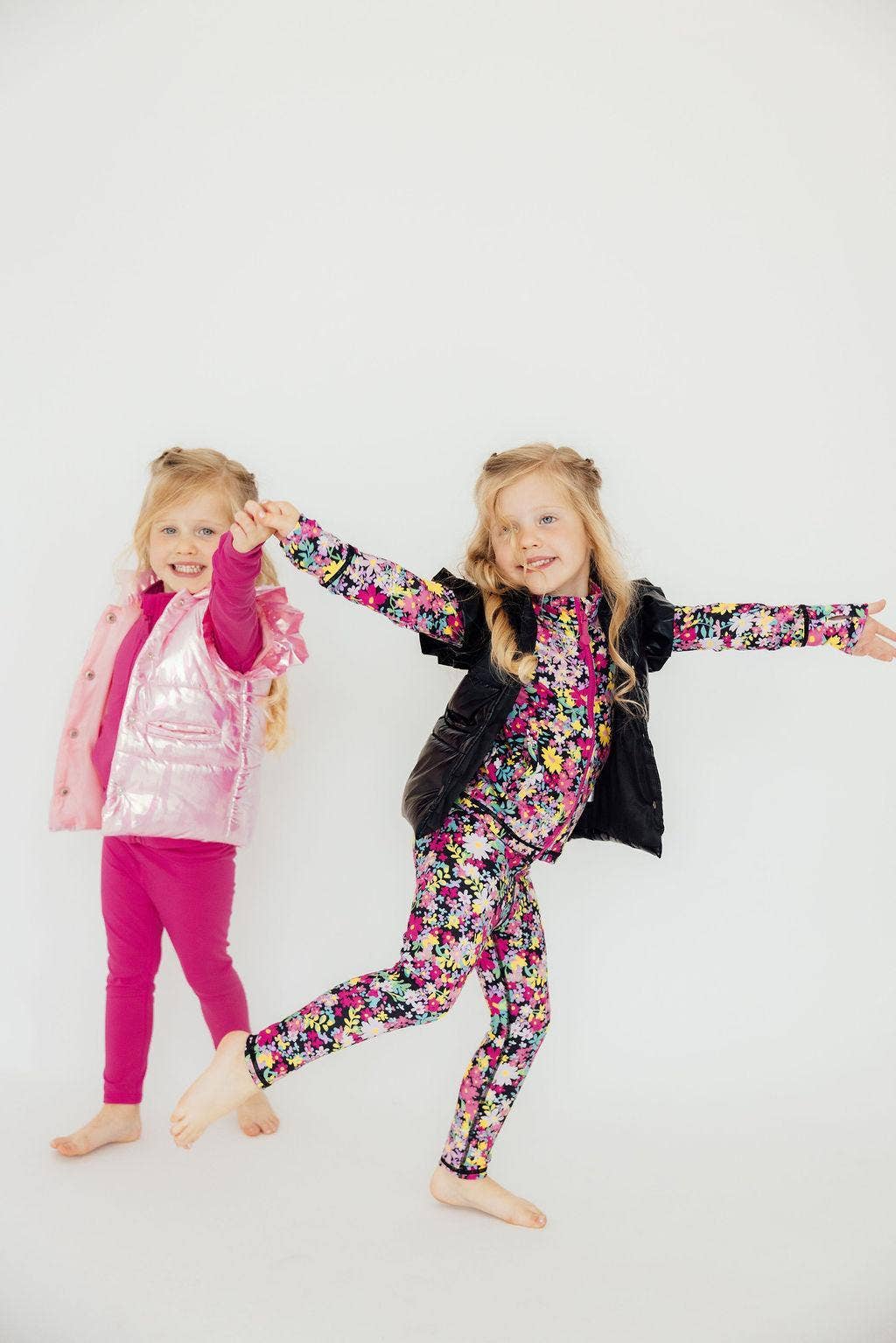 Mila & Rose - Wholesale Outerwear Vest - Kids - Black Checker Puffer Vest1
