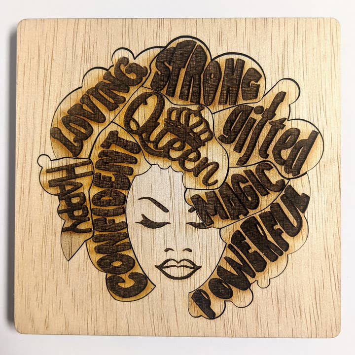 "I AM" Affirmations Puzzle - Afro Woman for wholesale by Inspired Puzzles and Gifts