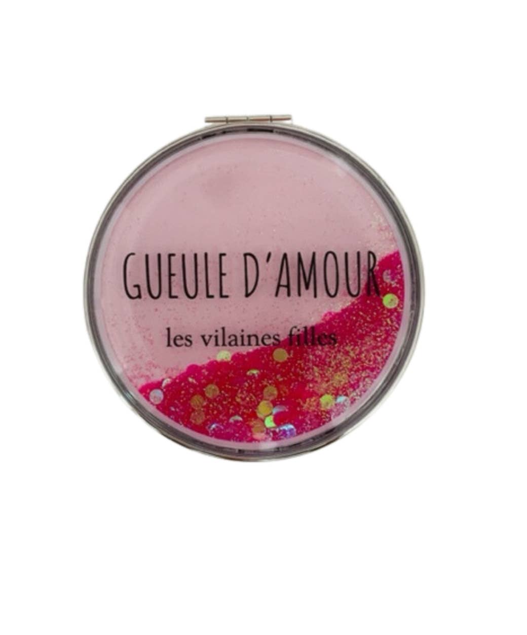 Les Vilaines Filles - Vente Miroirs de poche - Miroir de poche à paillettes "Gueule d'amour"