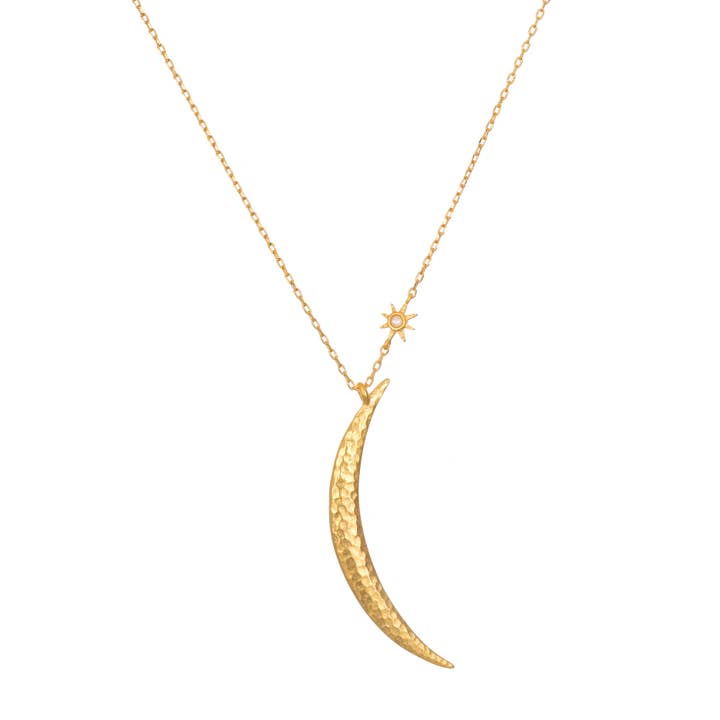 Adjustable 30" Moon Necklace for wholesale by Satya Jewelry