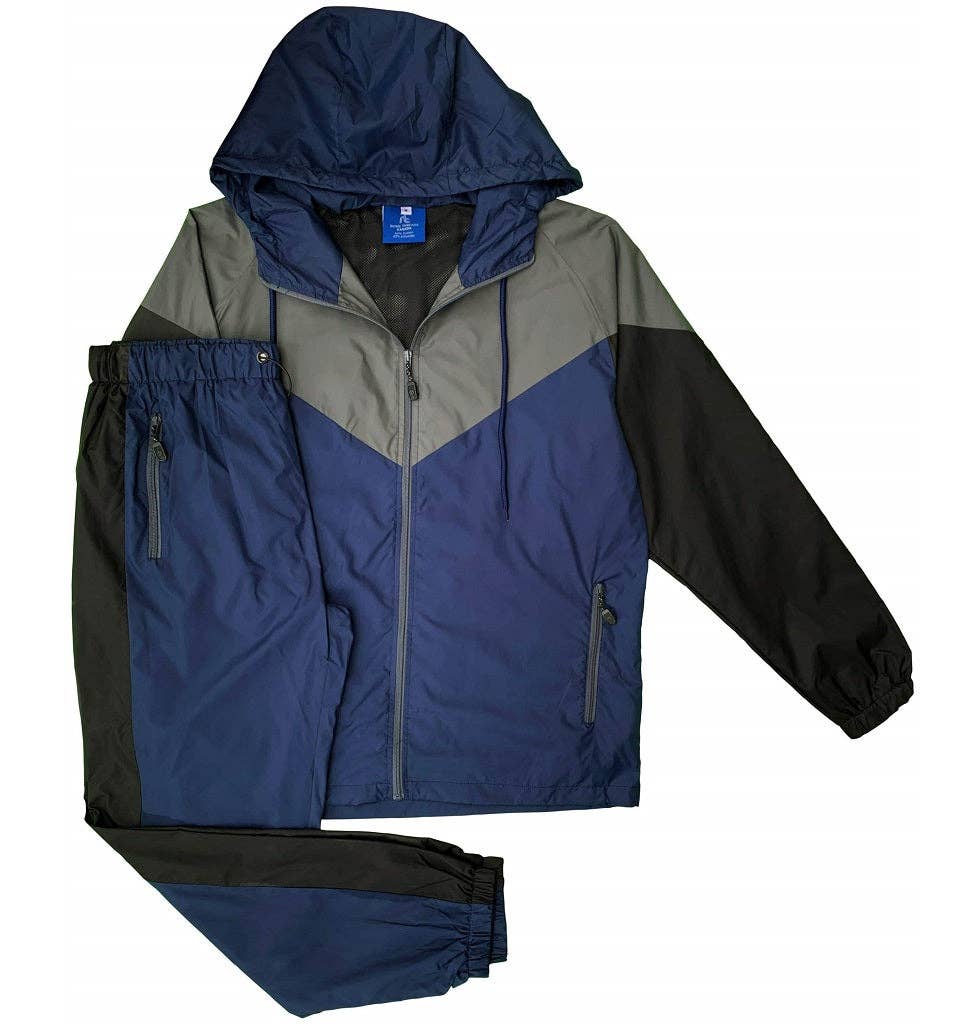 Royal Threads - Wholesale Windbreaker - Men's - Men's Colorful Hooded Windbreaker Water Repellent GYM Outfit10