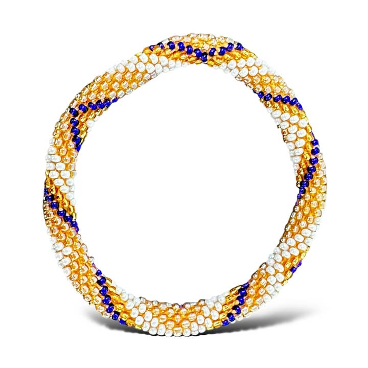 Nepali purple white gold bracelet for wholesale by Maison Yvelise