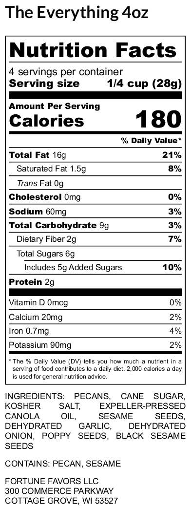 Fortune Favors - Vente Noix - 4 oz de pacanes confites Fortune Favors The Everything10