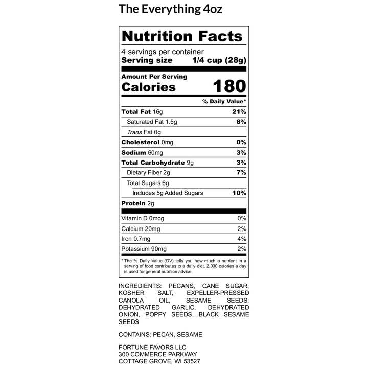 Fortune Favors - Vente Noix - 4 oz de pacanes confites Fortune Favors The Everything10