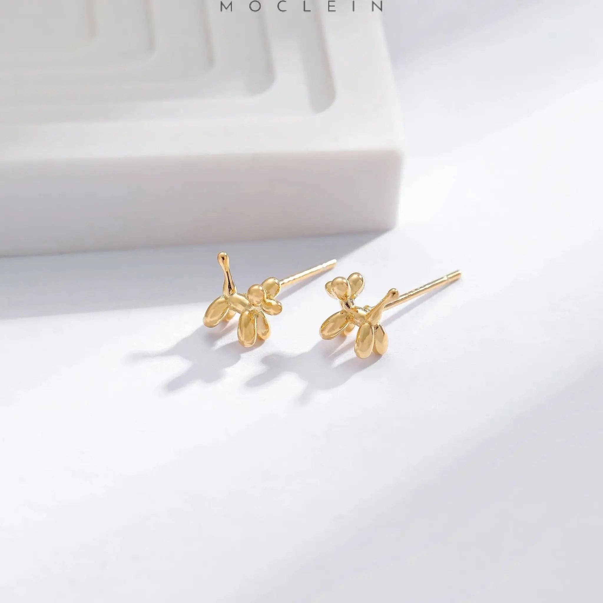 Moclein - Wholesale Stud/Post Earrings - Balloon Dog Minimalistic Stud Earrings8