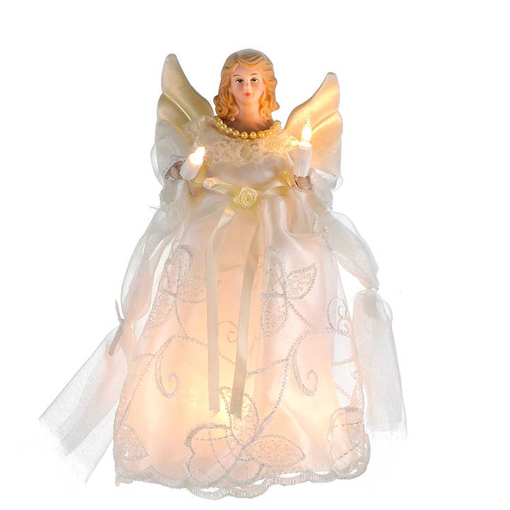 10" UL 10/L GOLD/IVORY ANGEL for wholesale by Kurt S. Adler, Inc.