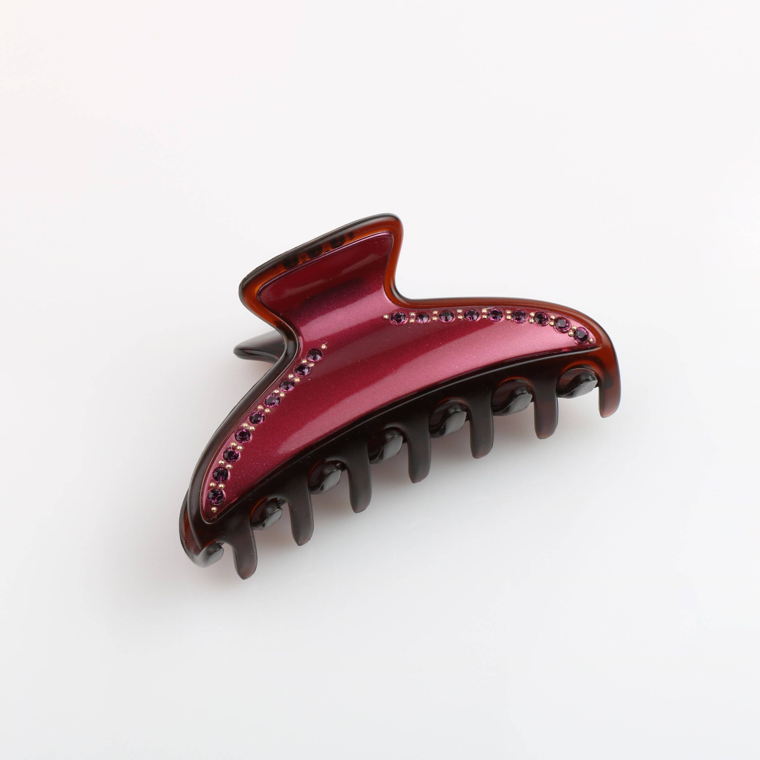 Déliska-H – wholesale Hårklämma - Dam – Strassdekorerad klämma ”Trapeze” i medium storlek - Stella1