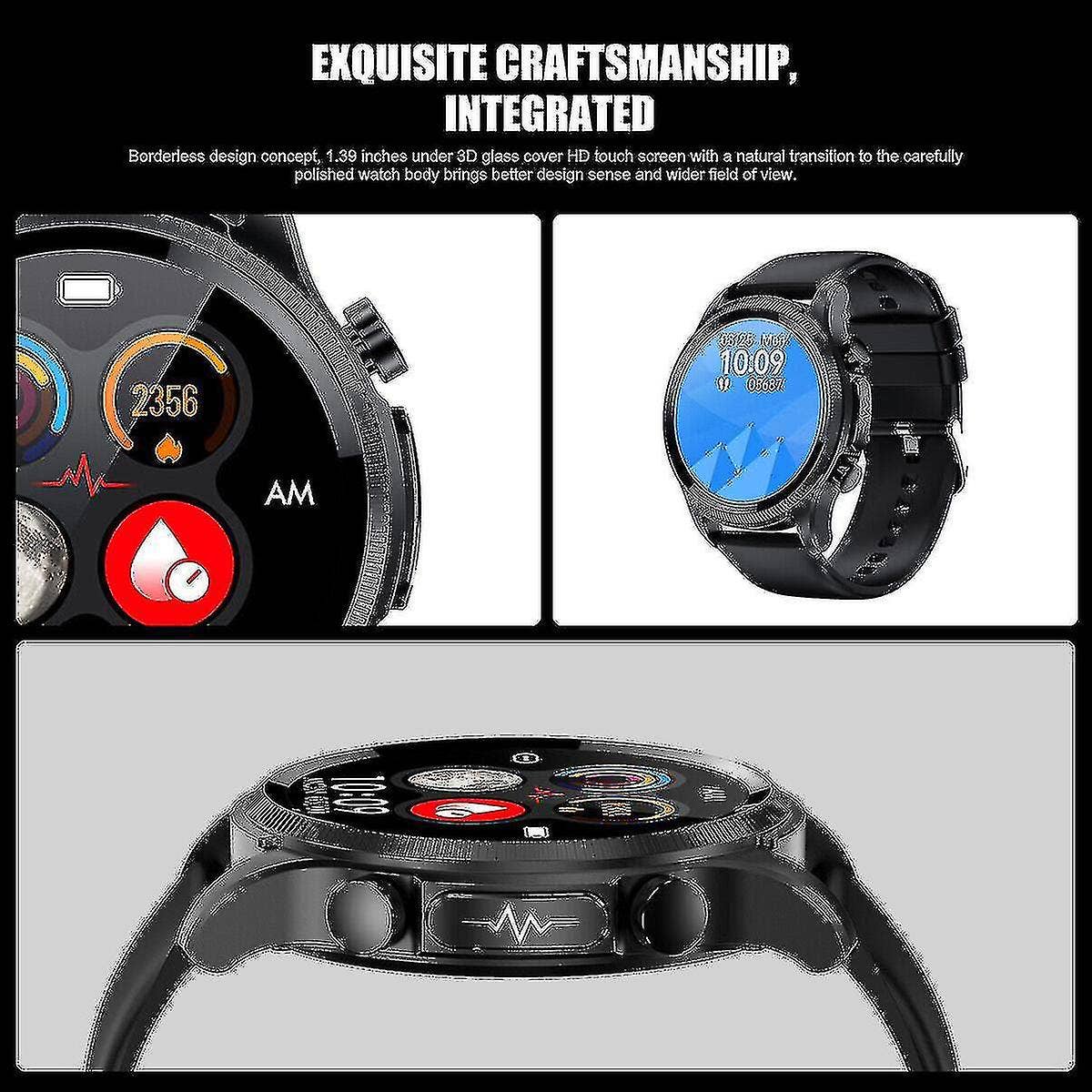 WoodWristCo – wholesale Wrist watch – Men's – Ecg+ppg Blood Glucose Smart Watch Men Blood Pressure Fitness Heart Rate Tracker3