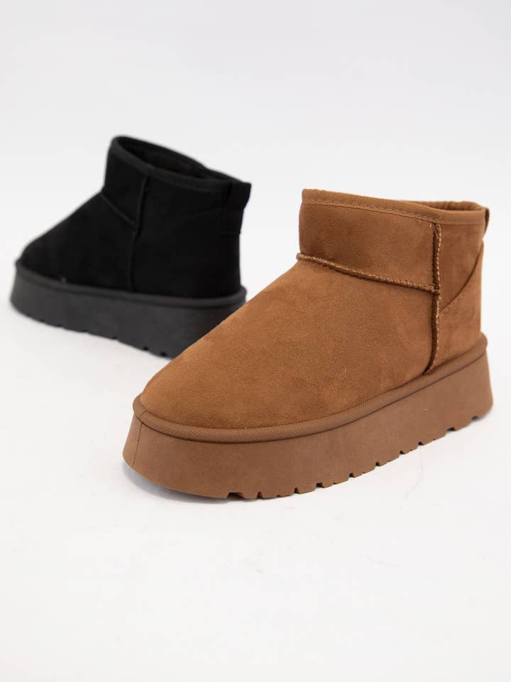 CCOCCI - Vente Bottines – femme - BOTTINES MINI À CHEVILLE EN SHERPA OAKLEE-01 PLATFORM7