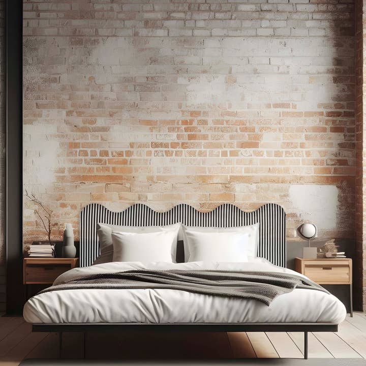 Really Nice Things - Wholesale Headboard - Wavy headboard with black and white stripes 160x73.5cm4