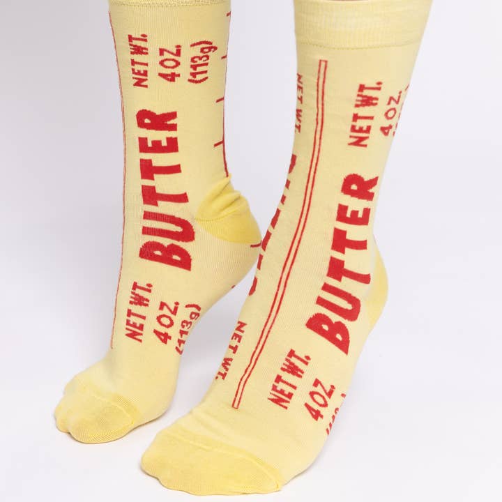 Yellow Owl Workshop - Wholesale Socks - Unisex - Butter - Large Crew Socks