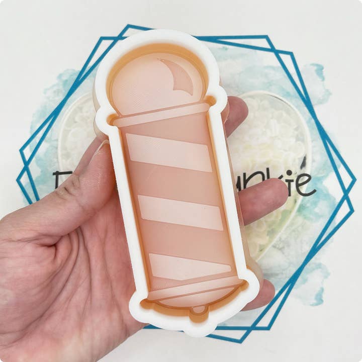 Barber Pole Freshie Mold for wholesale by The Freshie Junkie, LLC