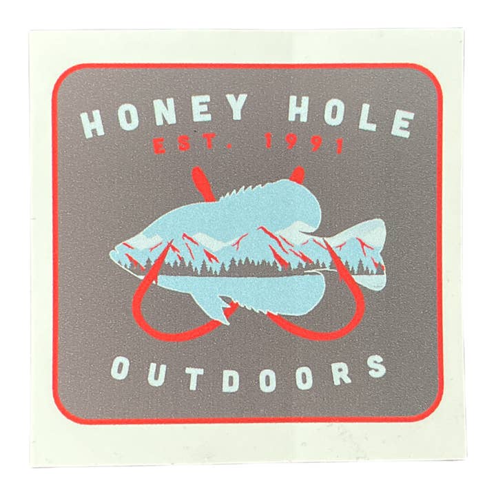 Sticker - 2 Hooks for wholesale by Honey Hole Outdoors