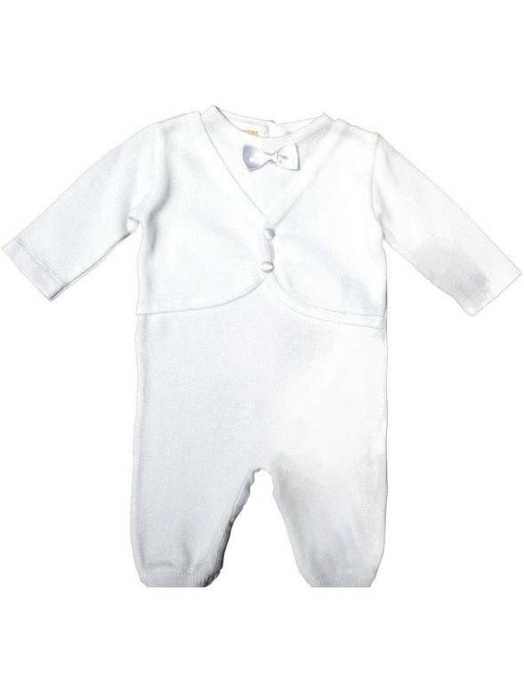 Julius Berger & Carriage Boutique – Engroshandel Tøjsæt - Baby – Baby Boys Dåbstøj med vedhæftet vest og motorhjelm