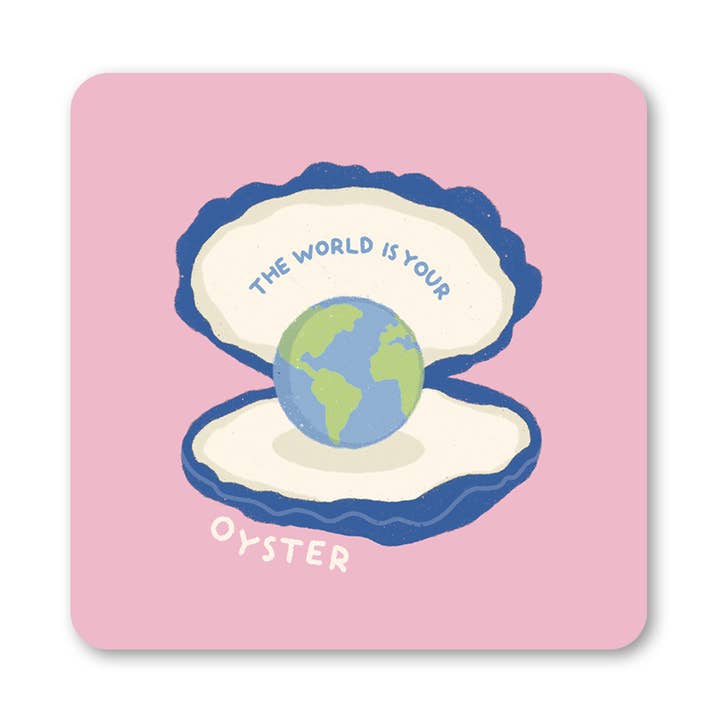 The World is Your Oyster Coaster for wholesale by Ella Goddard