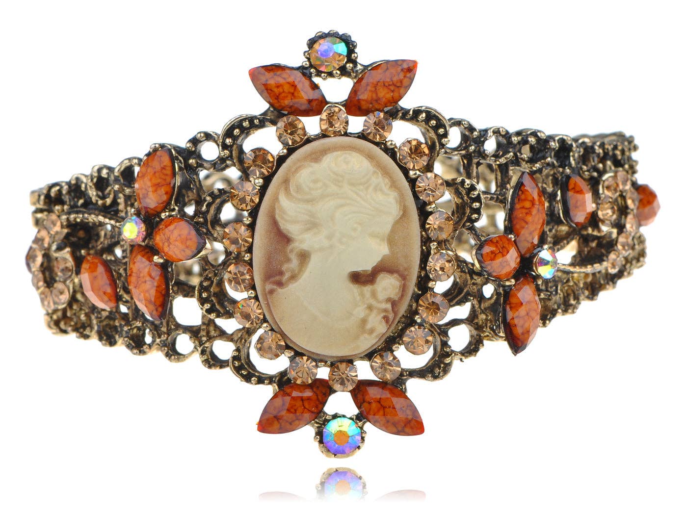 AK Brand - Wholesale Cuff Bracelet - Vintage Purple Victorian Cameo Lady Queen Princess Cuff5