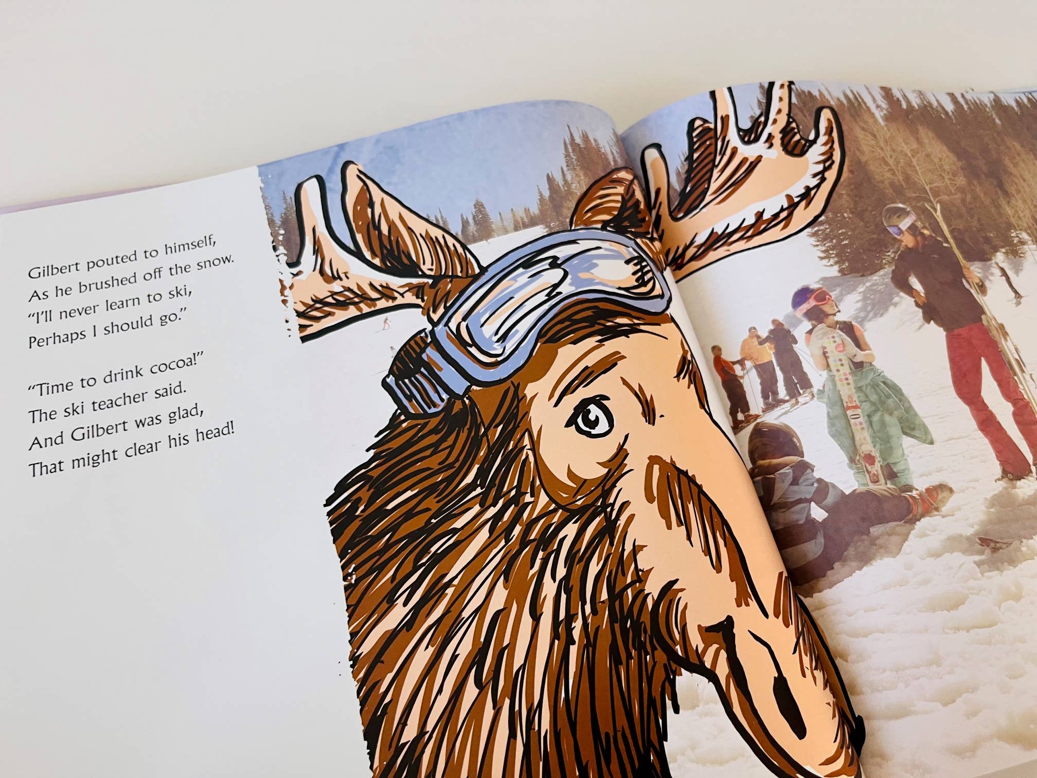 Gilbert The Moose - Rick Pieros Photography - Vendita all'ingrosso Libro per l'infanzia (3-5) - Gilbert l'Alce Impara a Sciare - Libro per bambini6