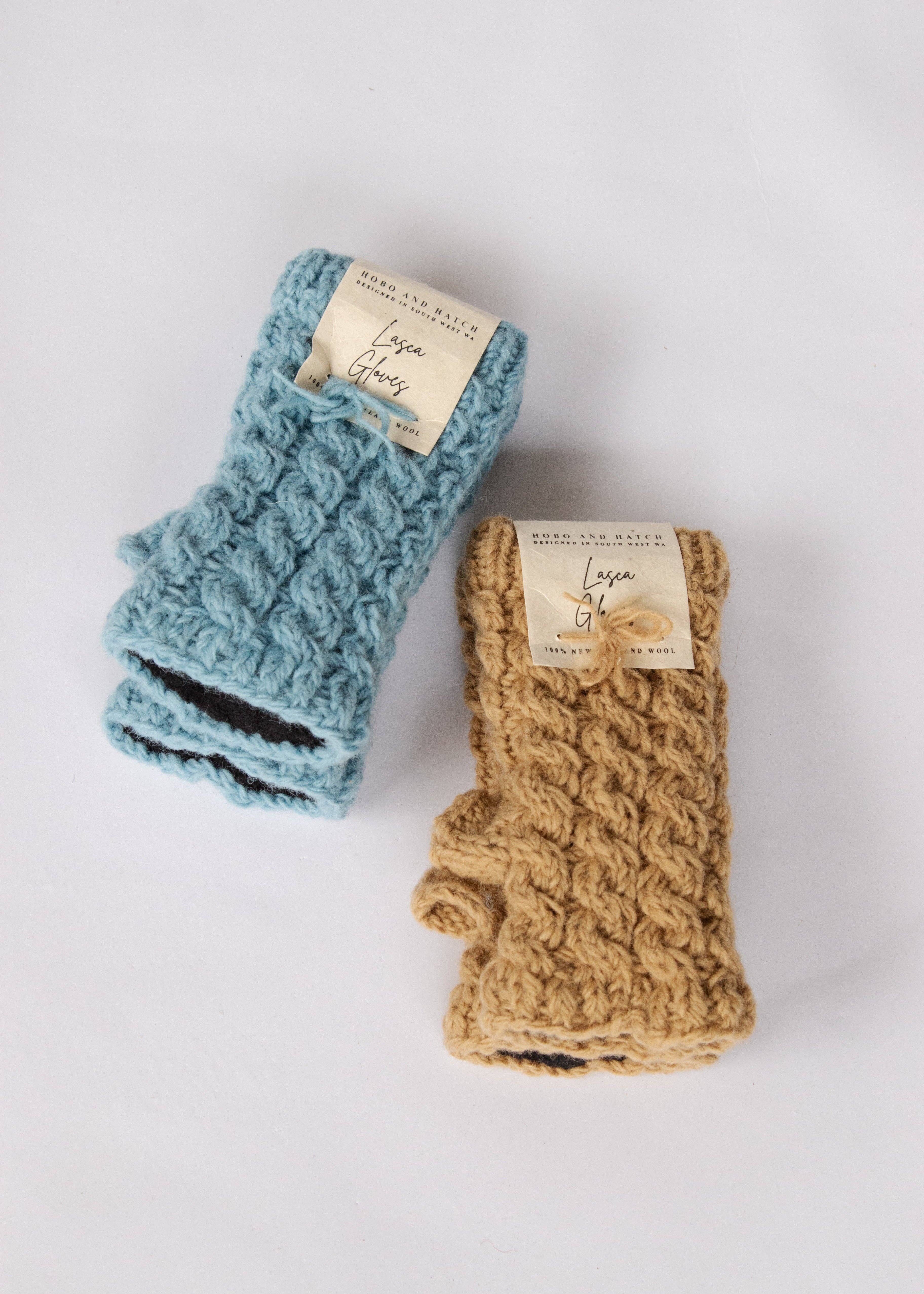 Hobo and Hatch – Luvas - Mulher por atacado – Luvas sem Dedos em Malha // Caramelo4