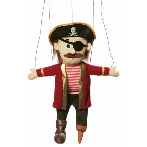 Silly Puppets Pirate Marionette, with Peg Leg (16") for wholesale by Silly Puppets