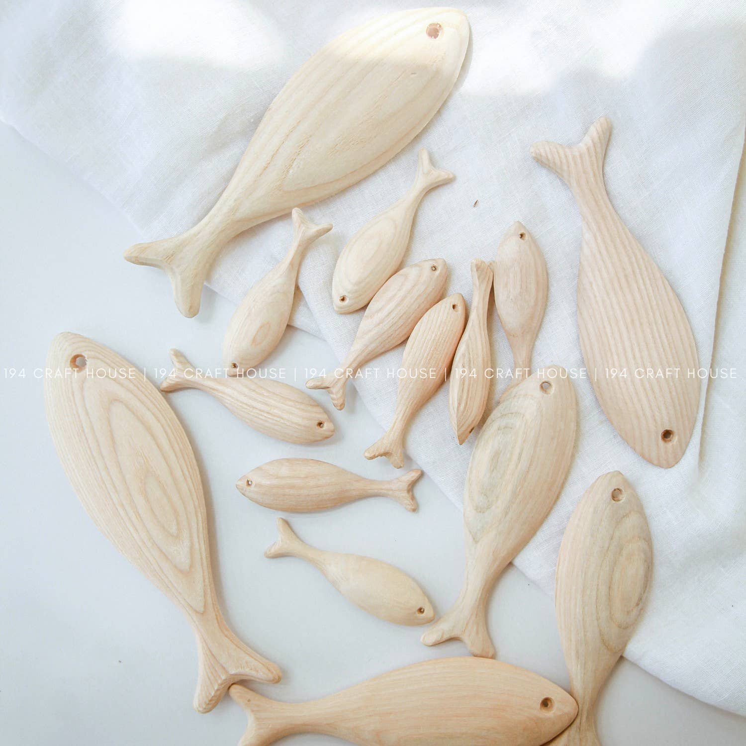 194 Craft House - Wholesale Wall Accent - Carved Wood Fish For Wall Hanging Decor - Fall Decor & Gifts9