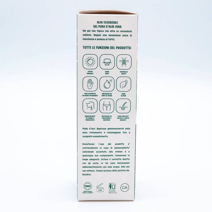 Cibobenessere - Vente Sprays/crèmes à l'aloe - Gel Bio Pur d'Aloe Vera1