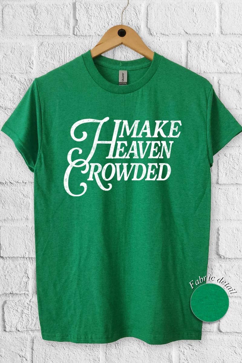 Pink Irene Wholesale - Wholesale Shirt - Women's - Make Heaven Crowded Graphic Heavy Cotton Tee2