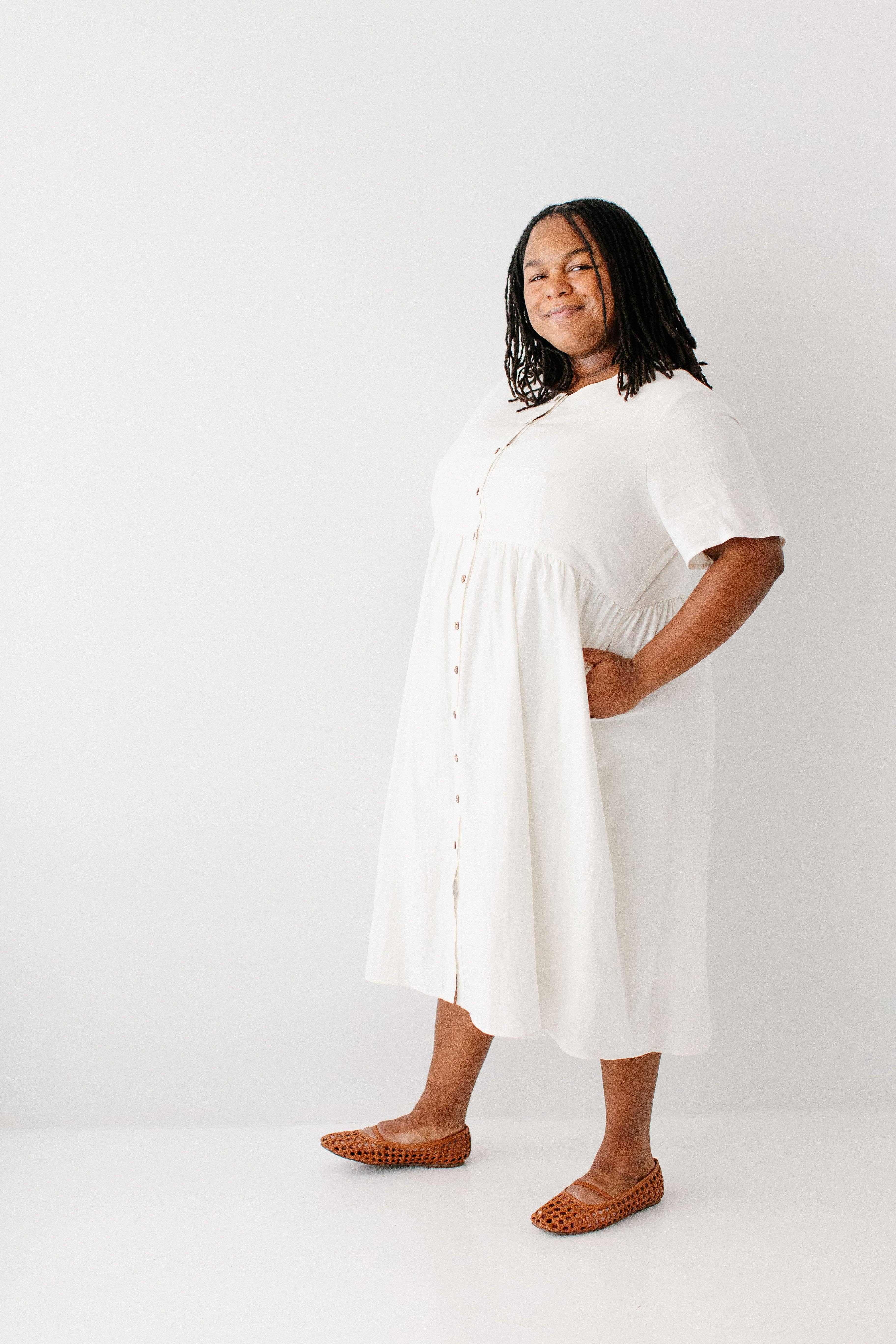 The Main Street Exchange - Wholesale Dress - Women's - 'Adeline' Button Down A-Line Midi Dress16