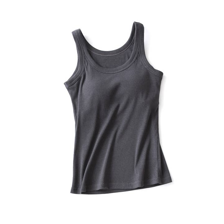 Rosa Clothing - Wholesale Tank Top - Women's - Essential basic rib tank top with built in bra in 13 colors1