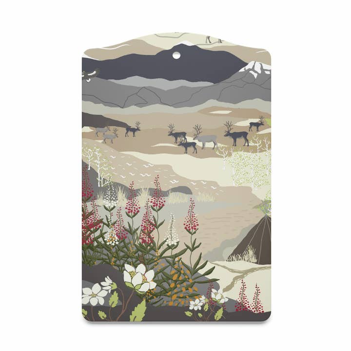Mountain Hiking Beige Serving Board for wholesale by Arvidssons Textil