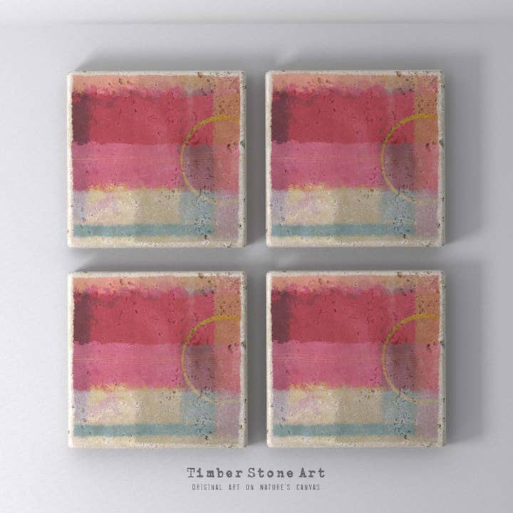 MAIN_ABS26_945 - Set med 4 underlägg av natursten för wholesale av Timber Stone Art