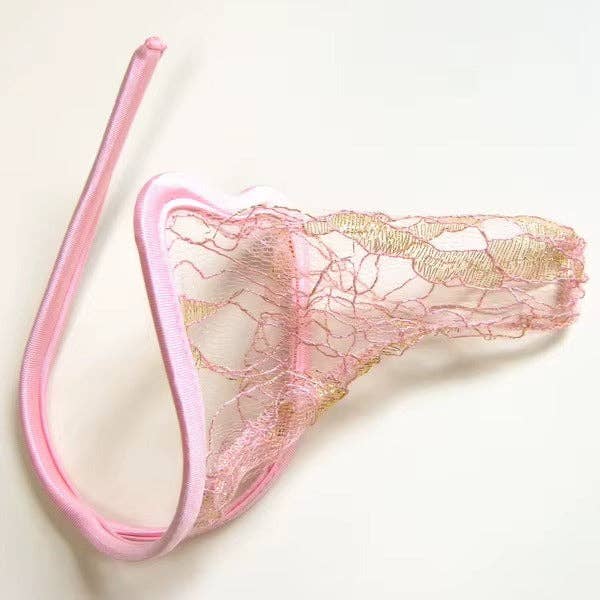 VIGOR - Wholesale Ondergoed - Heren - Heren Doorzichtige Uitholling C-String String Jockstrap Transparant