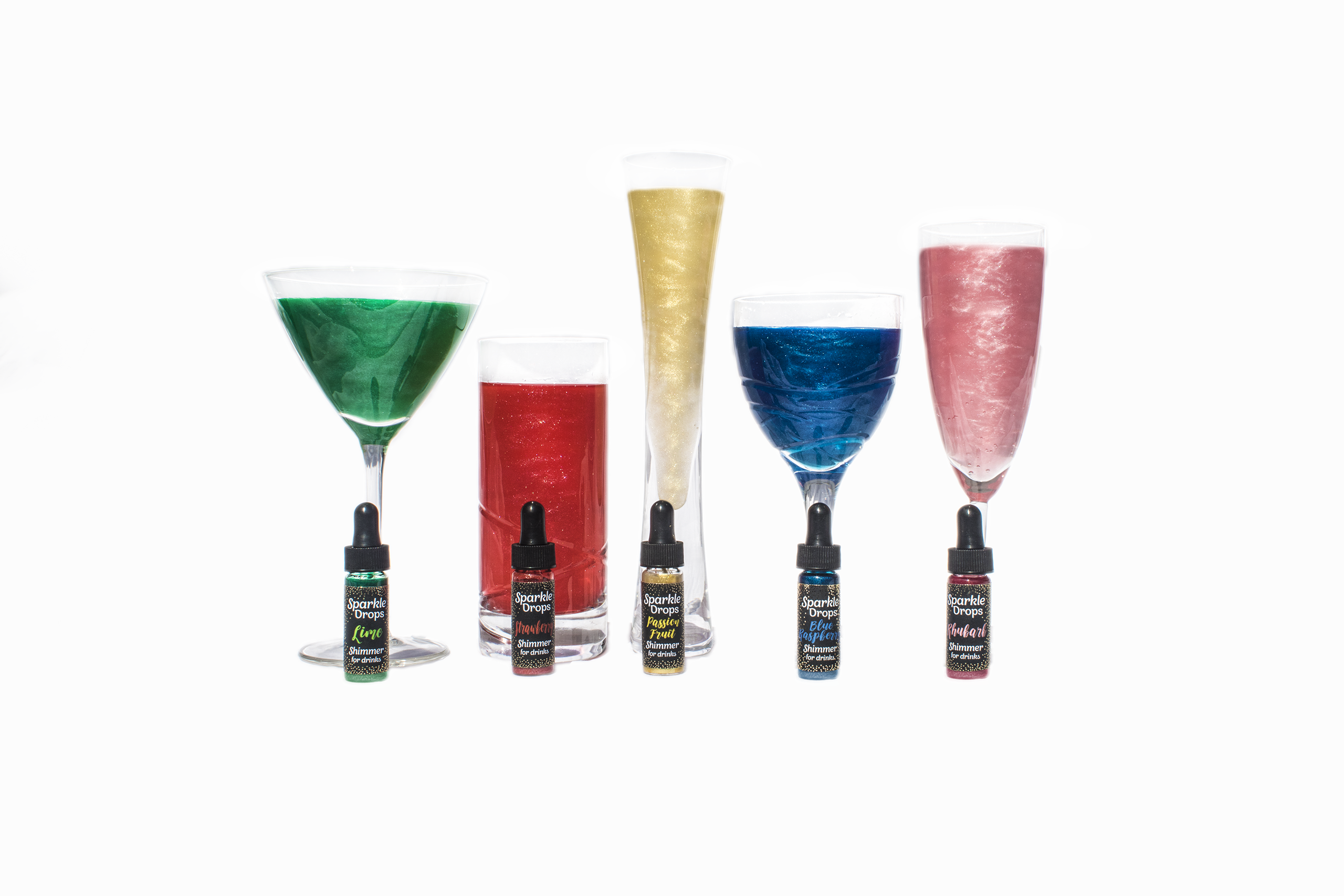 Sparkle Drops - Vente Mélange/sirop pour cocktails - Coffret cadeau Sparkle Drops Shimmer Sirop 80 ml - 6 sirène2