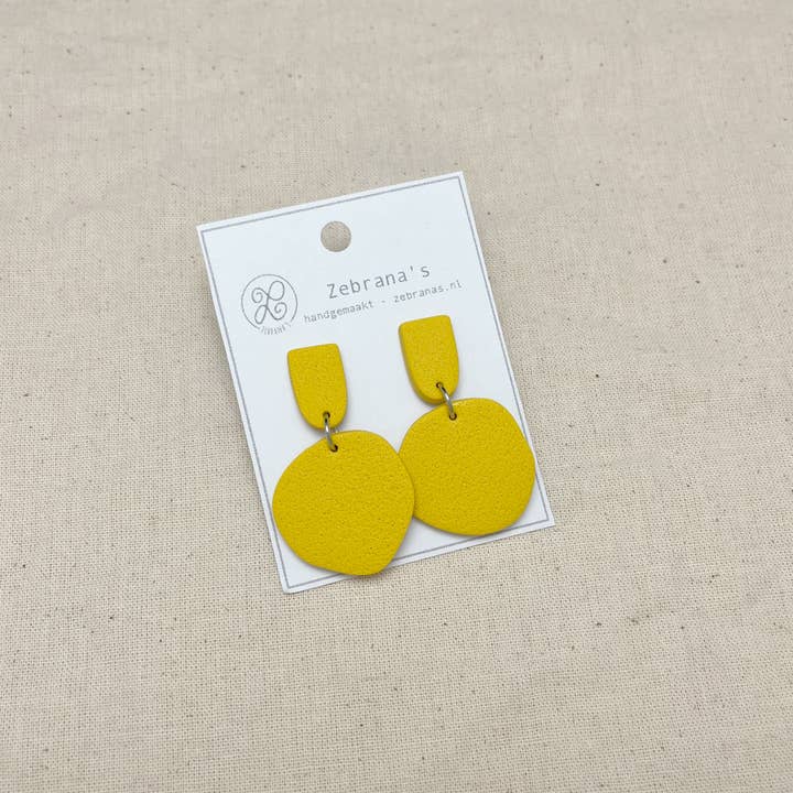 Zebrana’s - Wholesale Dangle Earrings - Organic round polymer clay statement earrings6