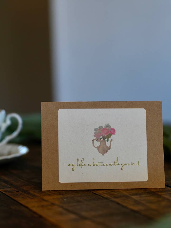 Mieux avec toi | Carte de Saint-Valentin + Anniversaire Douce pour la vente par Jean's Apothecare