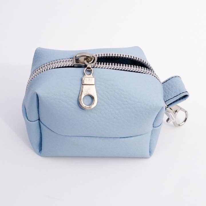 STYLIDOG light blue waste bag holder, faux leather for wholesale by Stylidog